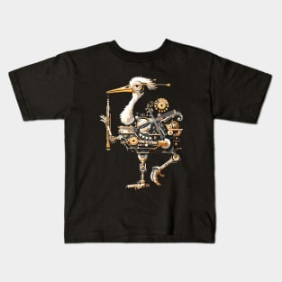 Robo-Ostrich Orchestra Conductor Kids T-Shirt